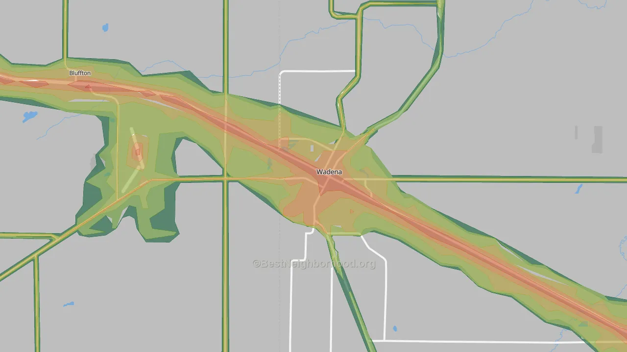 56482, MN Map of Noise Levels in 56482