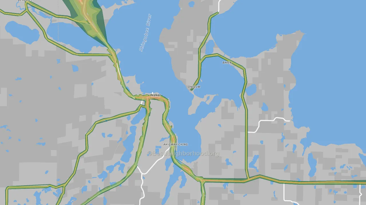 56484, MN Map of Noise Levels in 56484
