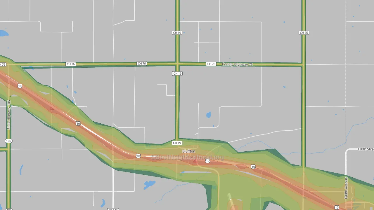 56518, MN Map of Noise Levels in 56518