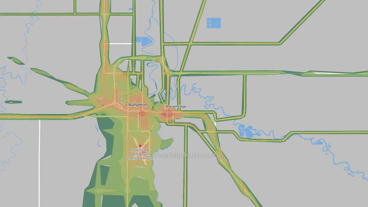 56520, MN Map of Noise Levels in 56520