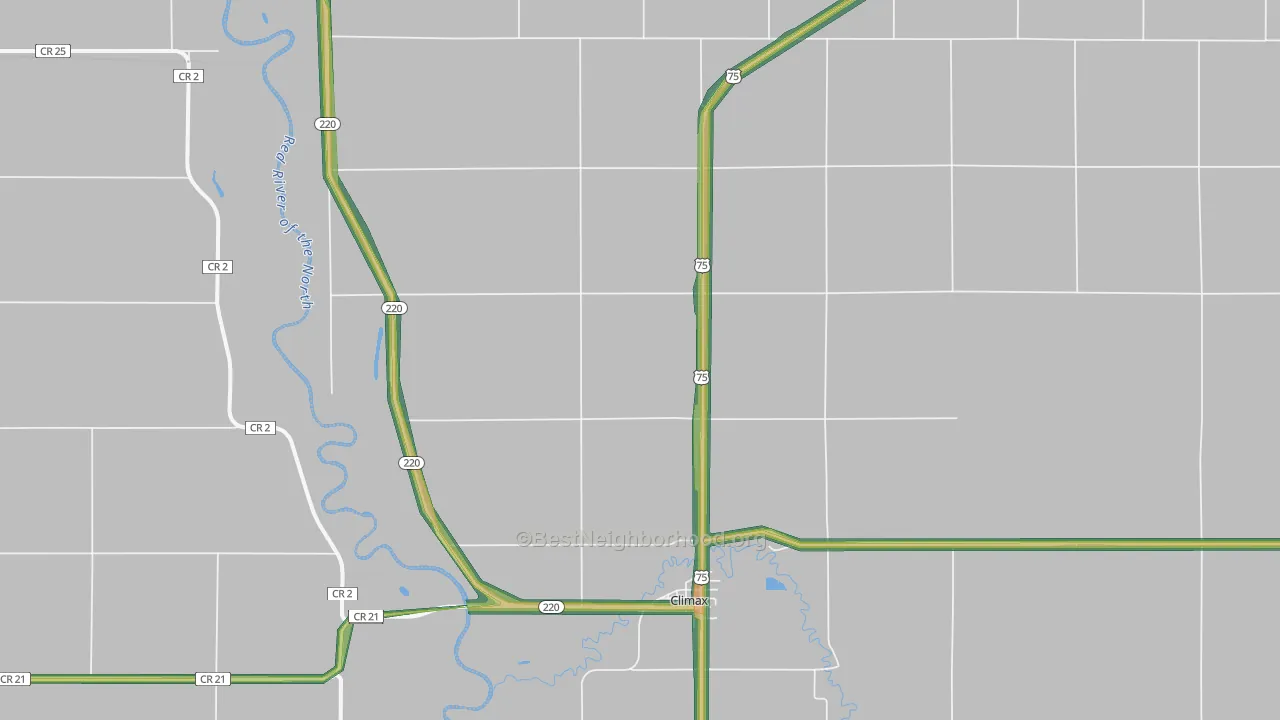 56523, MN Map of Noise Levels in 56523