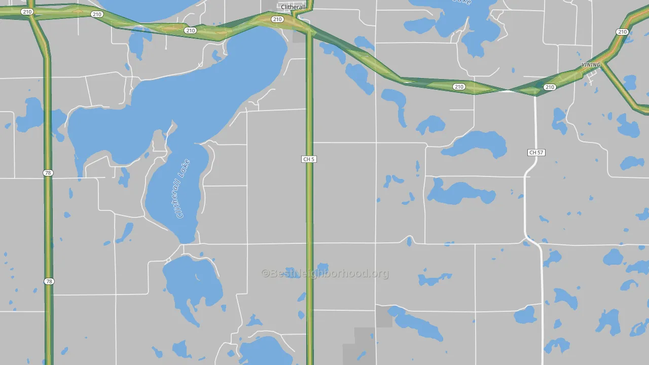 56524, MN Map of Noise Levels in 56524