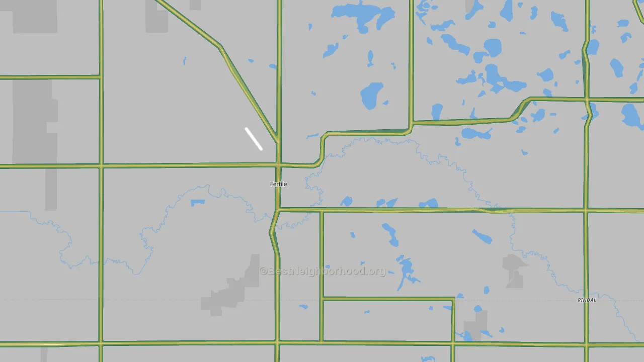 56540, MN Map of Noise Levels in 56540