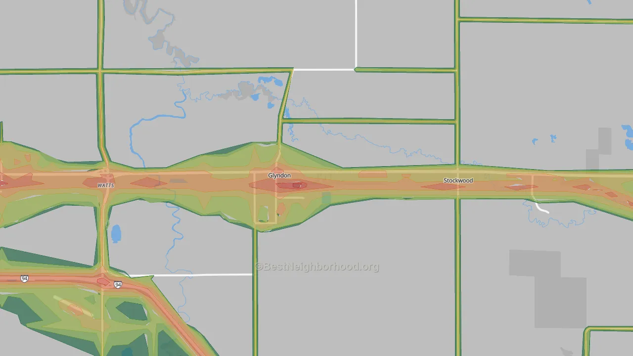 56547, MN Map of Noise Levels in 56547