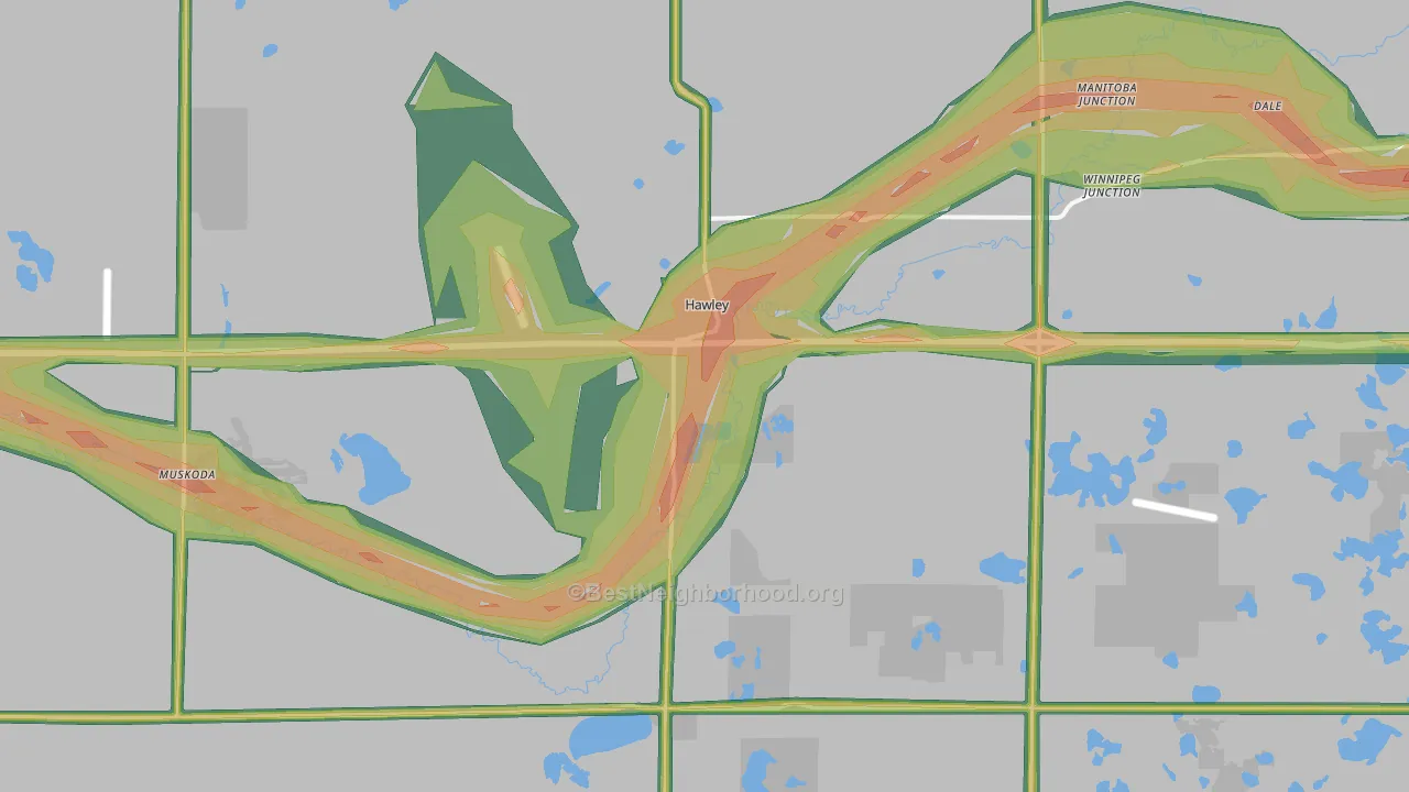 56549, MN Map of Noise Levels in 56549