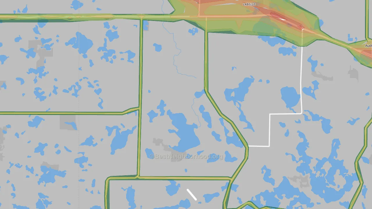 56554, MN Map of Noise Levels in 56554