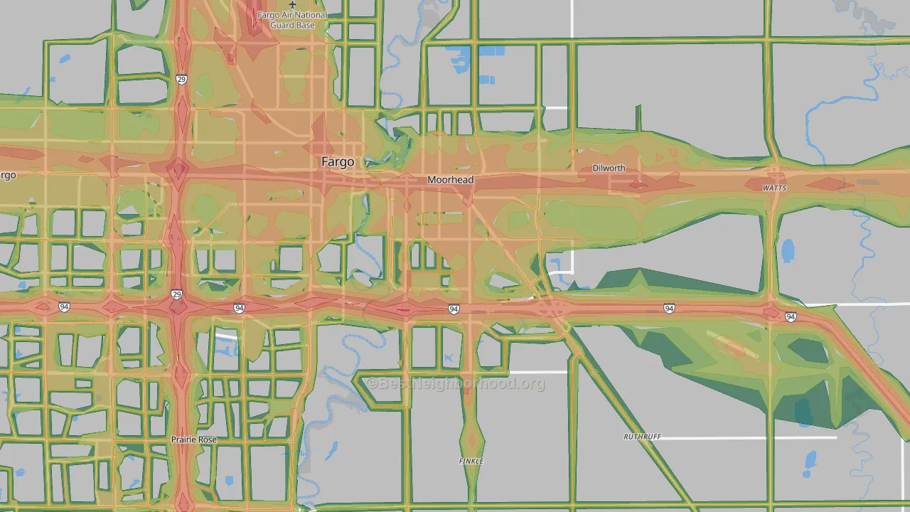 56560, MN Map of Noise Levels in 56560