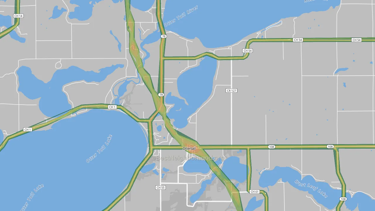 56571, MN Map of Noise Levels in 56571