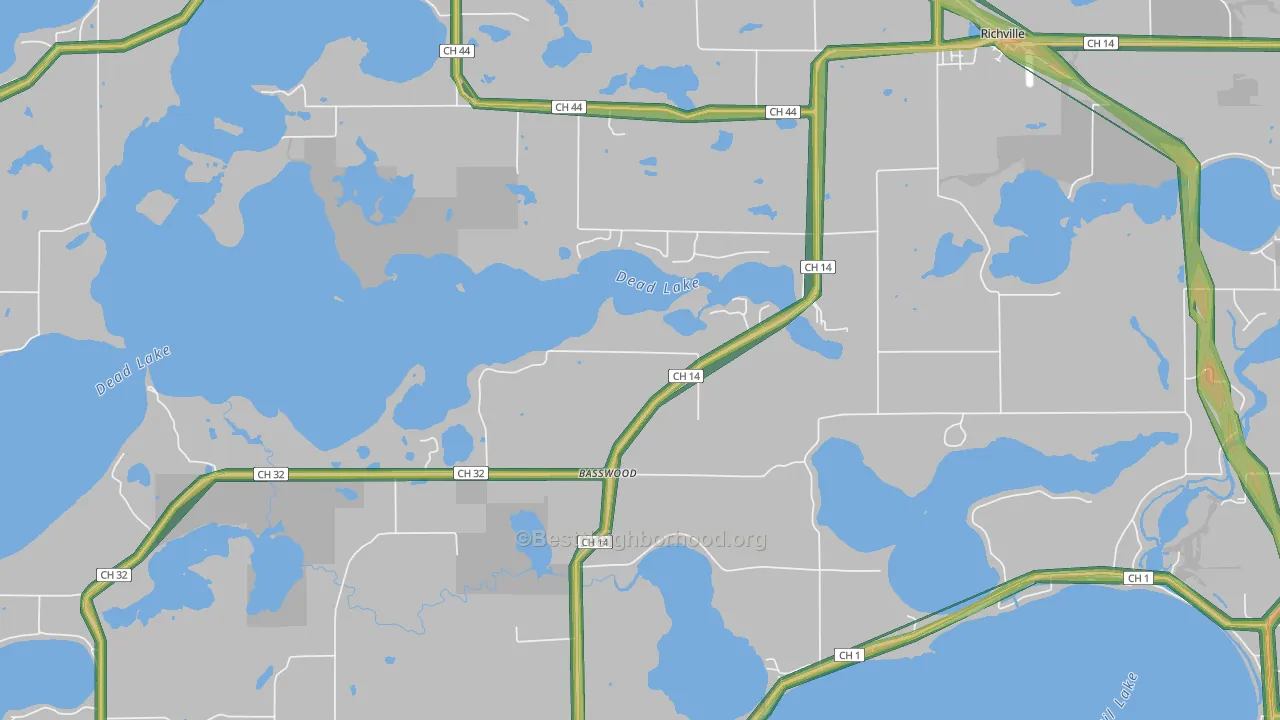 56576, MN Map of Noise Levels in 56576