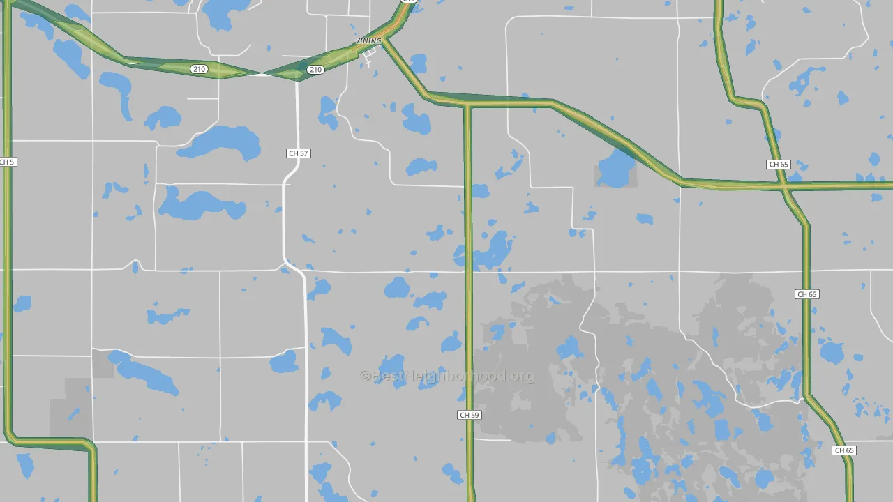 56588, MN Map of Noise Levels in 56588