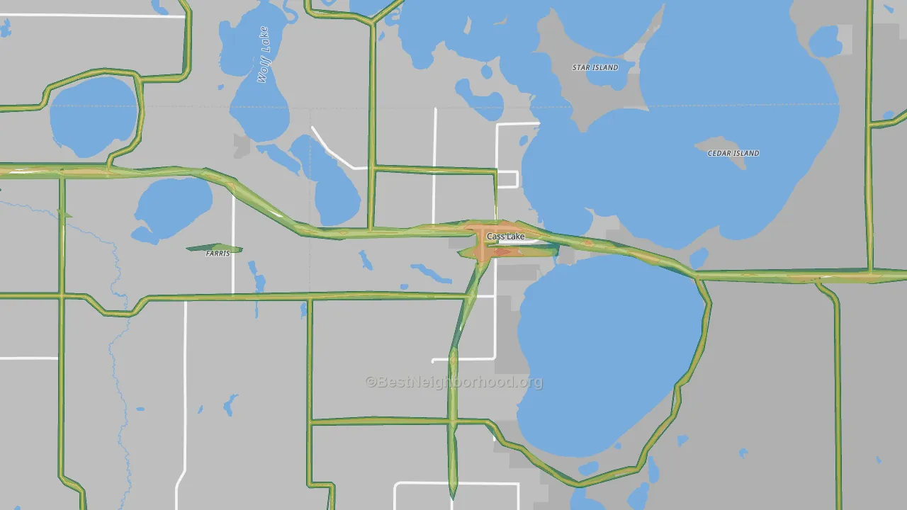 56633, MN Map of Noise Levels in 56633