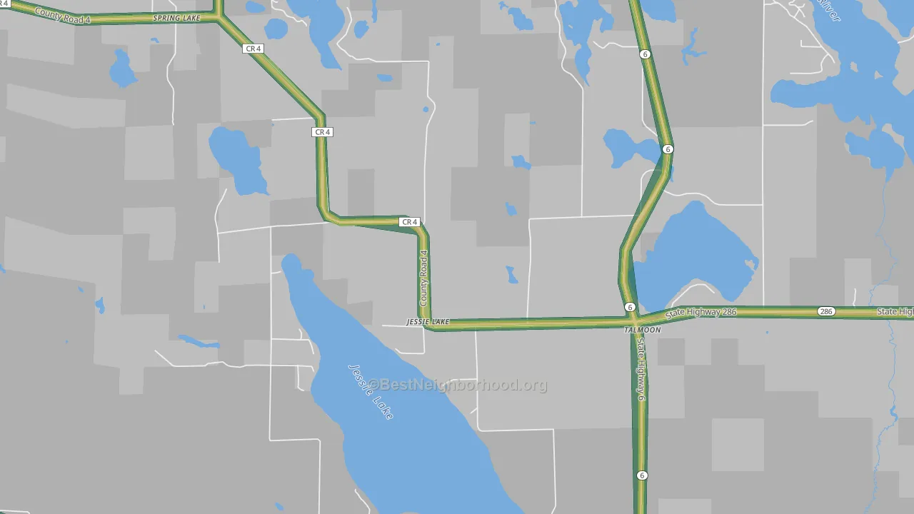56637, MN Map of Noise Levels in 56637