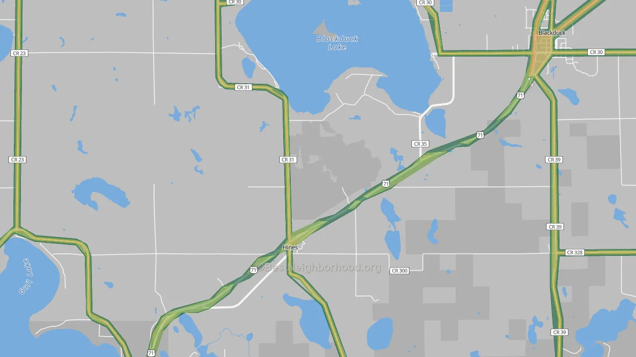 56647, MN Map of Noise Levels in 56647