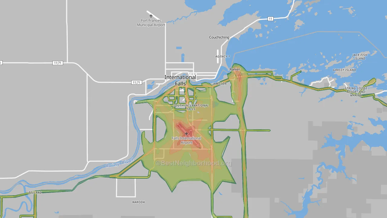 56649, MN Map of Noise Levels in 56649