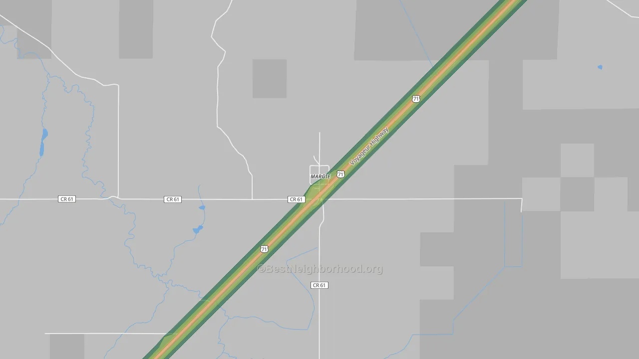 56658, MN Map of Noise Levels in 56658