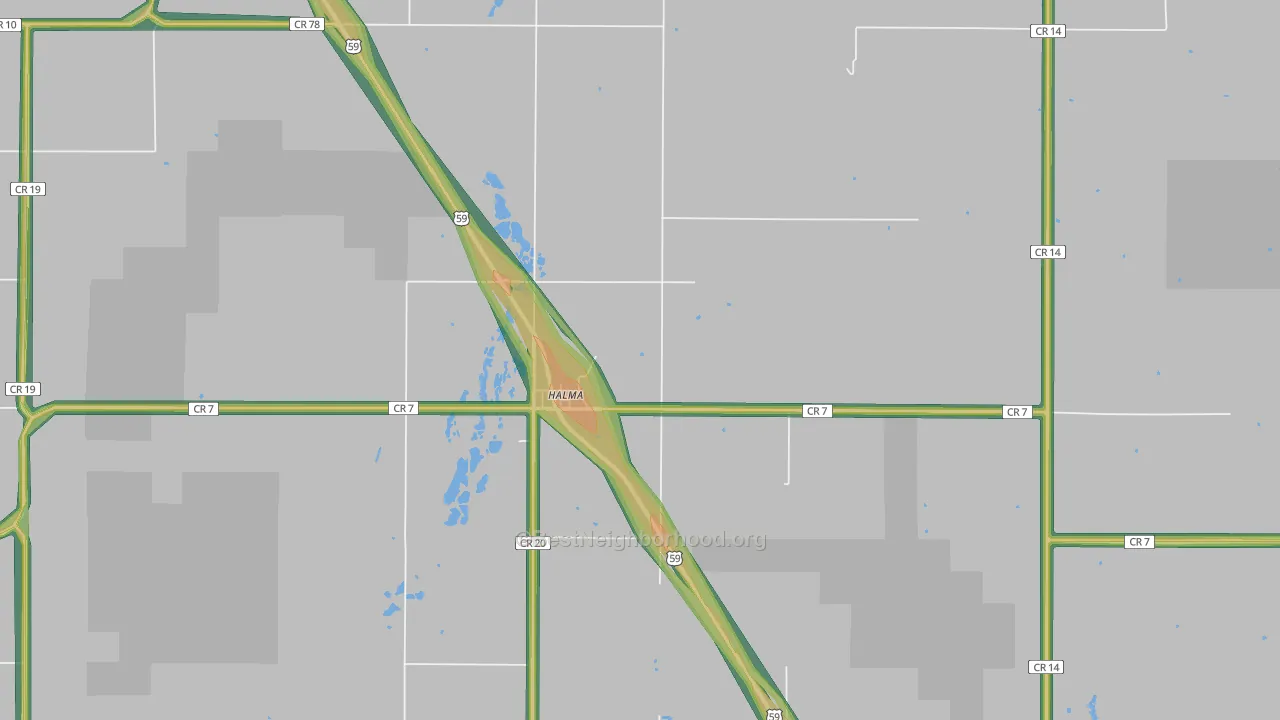 56729, MN Map of Noise Levels in 56729