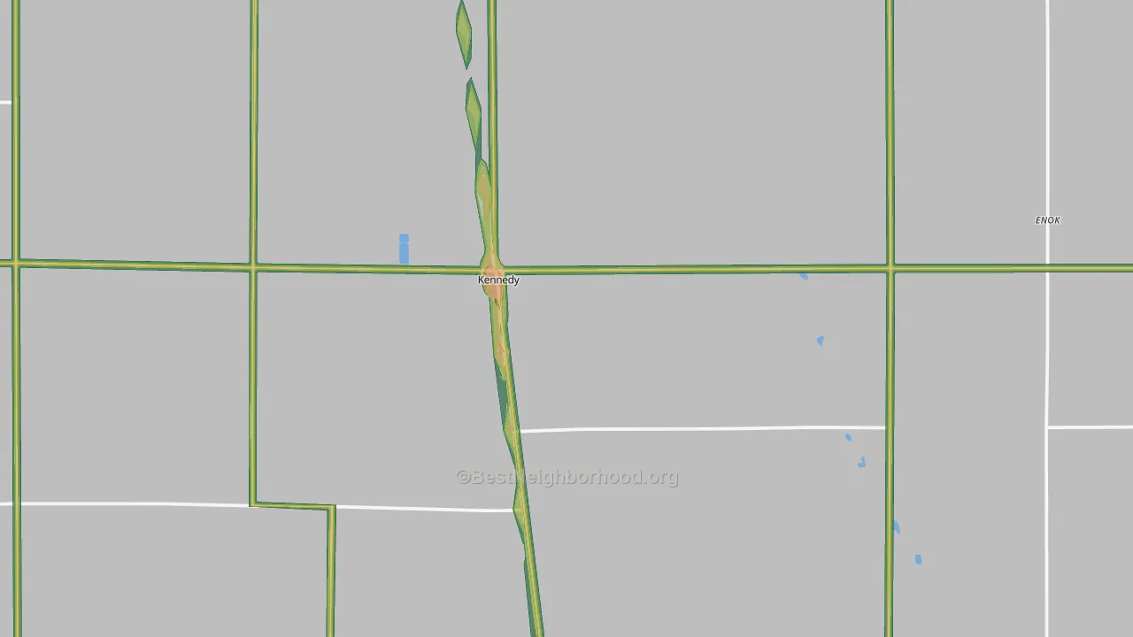 56733, MN Map of Noise Levels in 56733