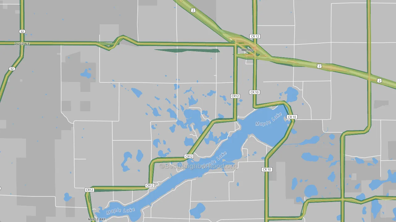 56736, MN Map of Noise Levels in 56736