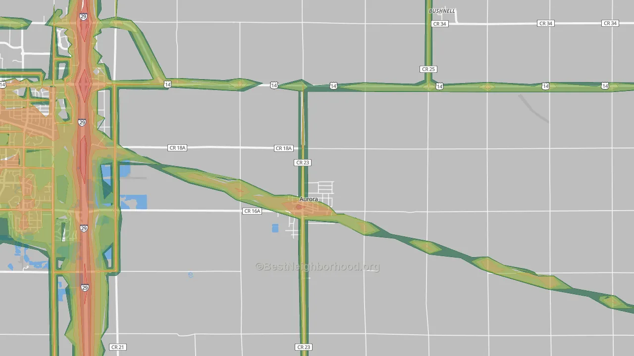 57002, SD Map of Noise Levels in 57002