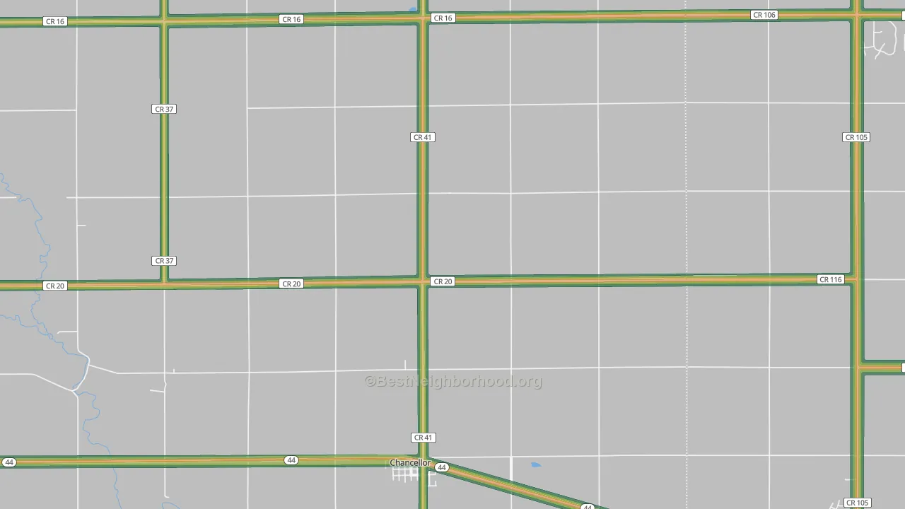 57015, SD Map of Noise Levels in 57015