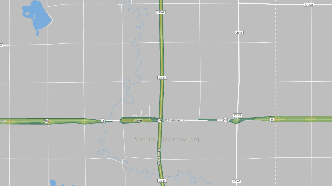 57021, SD Map of Noise Levels in 57021