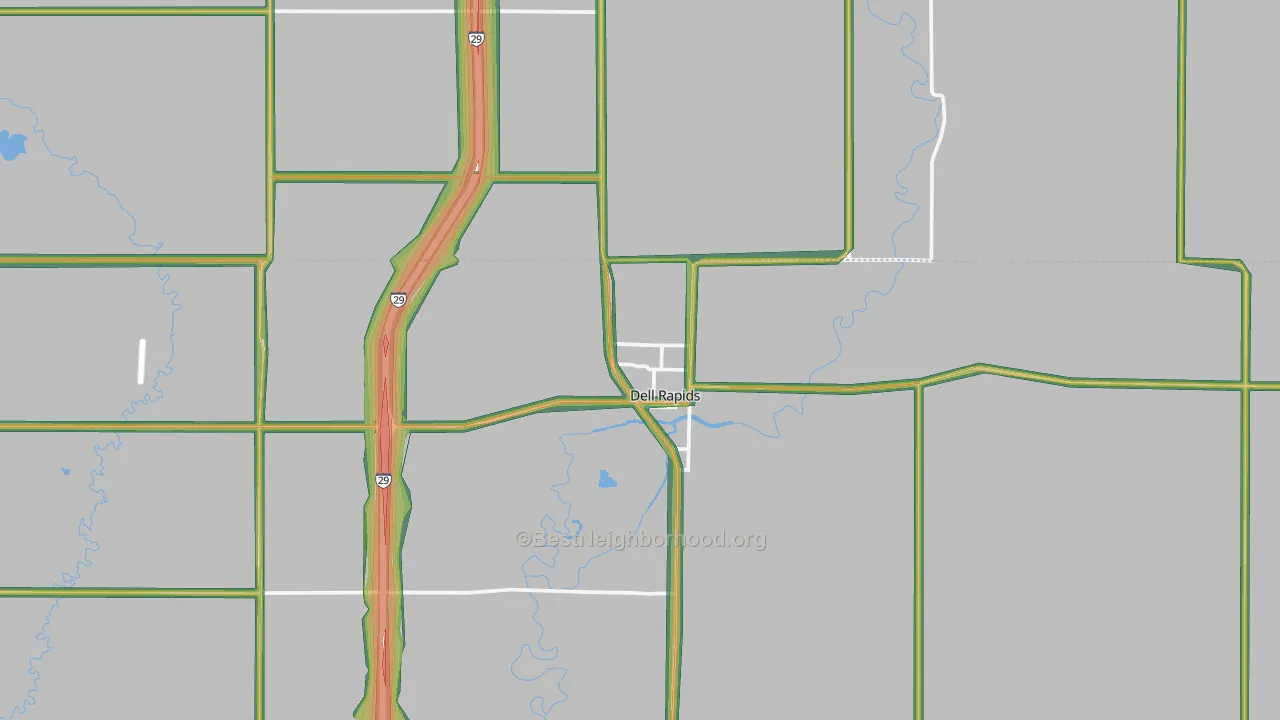 57022, SD Map of Noise Levels in 57022