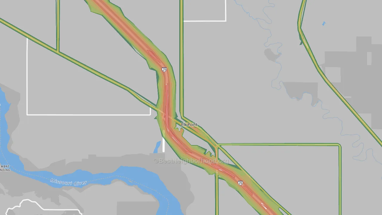57025, SD Map of Noise Levels in 57025