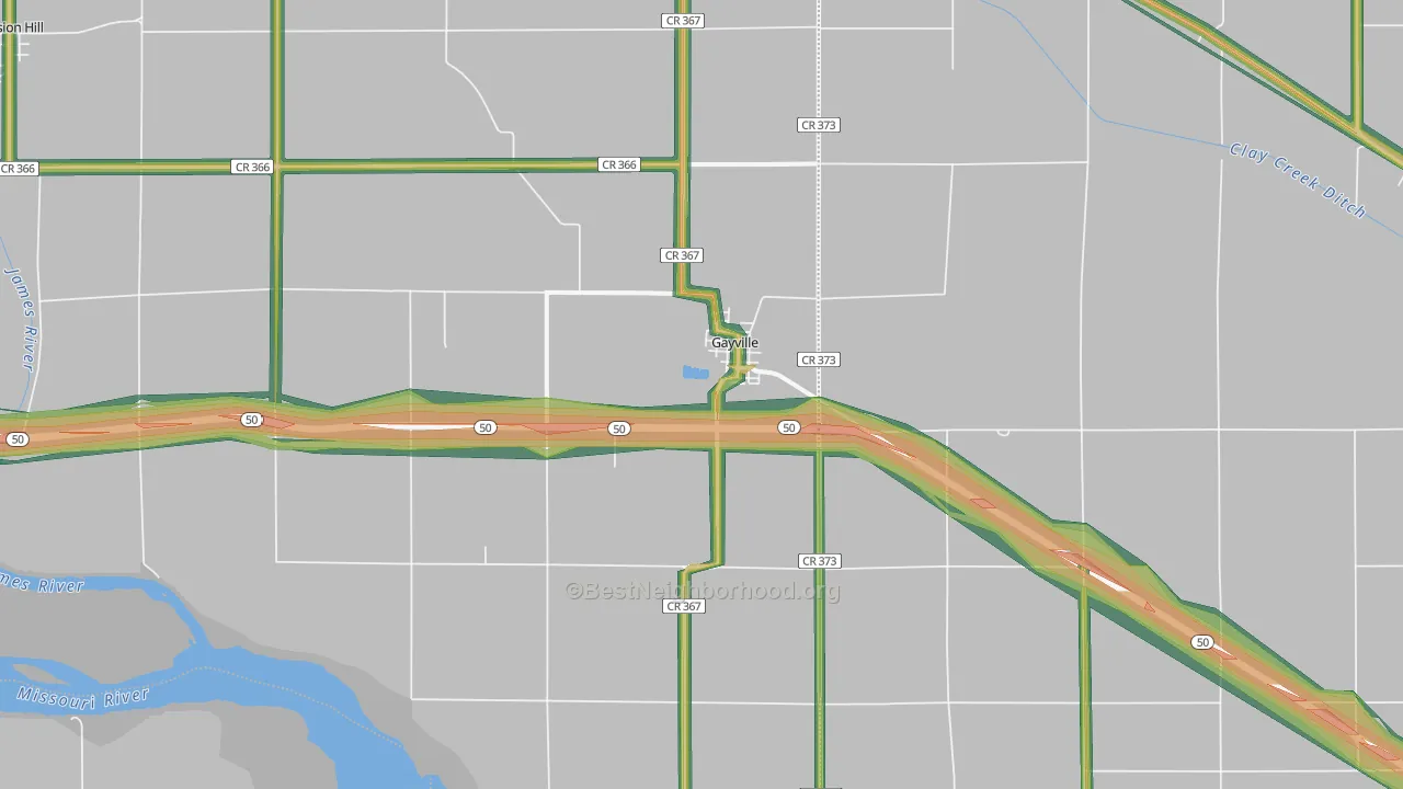 57031, SD Map of Noise Levels in 57031