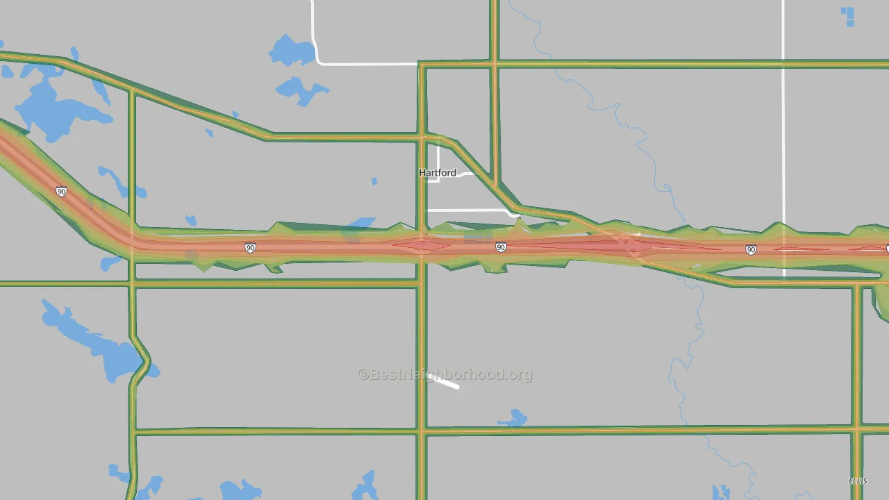 57033, SD Map of Noise Levels in 57033