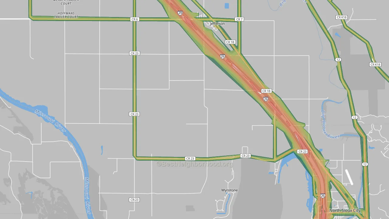 57038, SD Map of Noise Levels in 57038