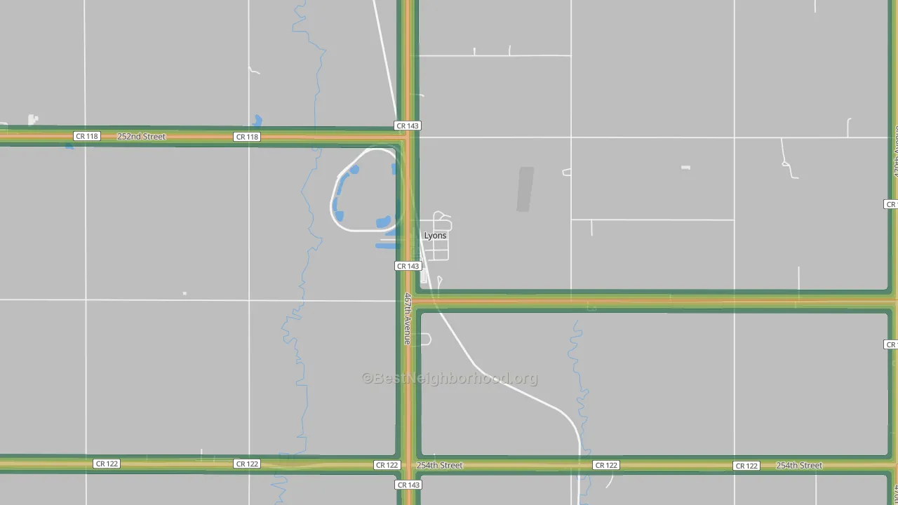 57041, SD Map of Noise Levels in 57041