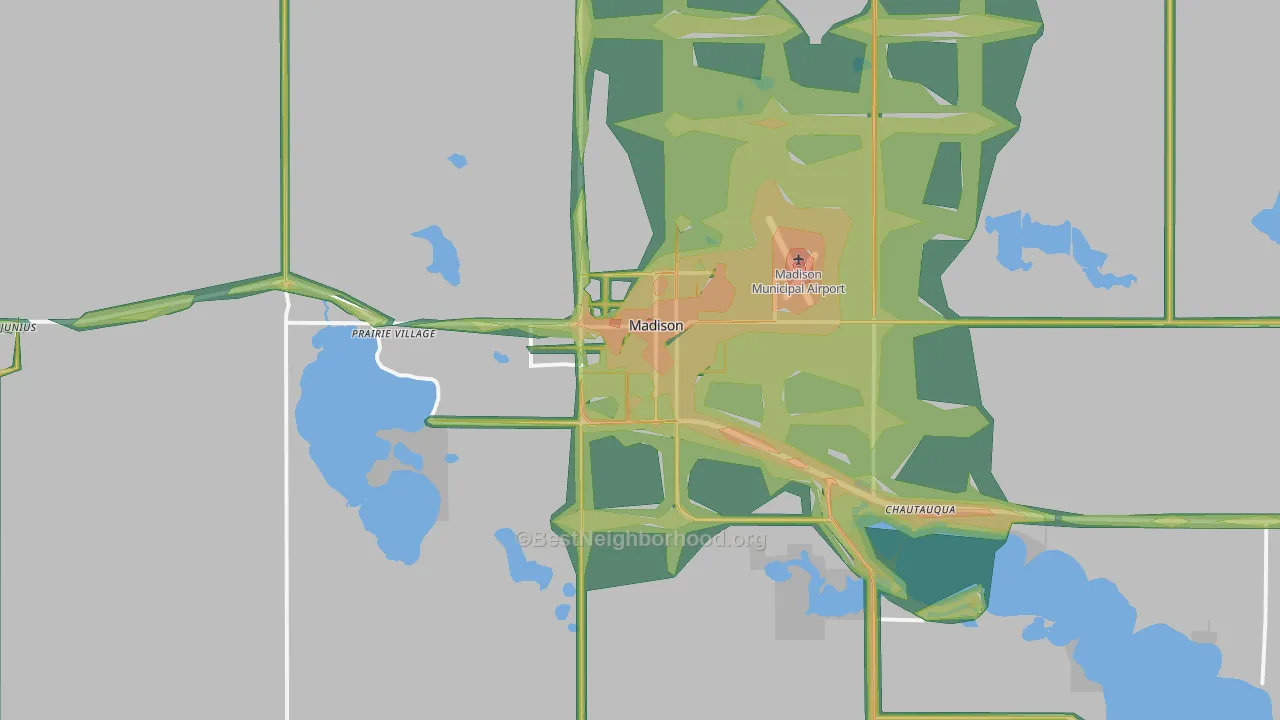 57042, SD Map of Noise Levels in 57042