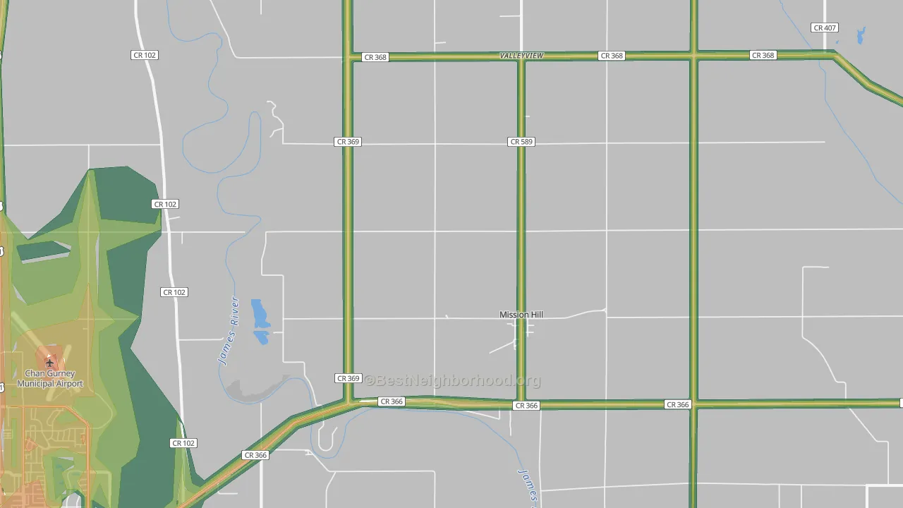 57046, SD Map of Noise Levels in 57046