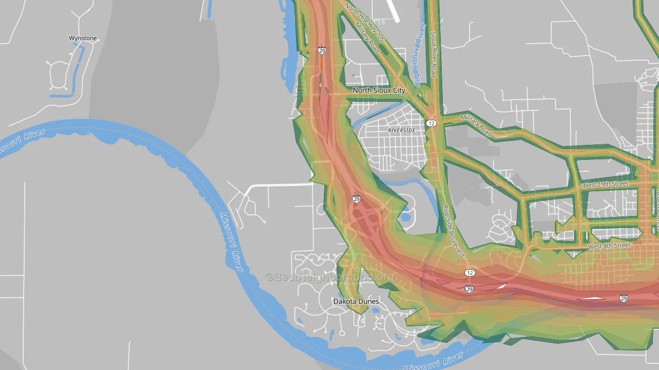 57049, SD Map of Noise Levels in 57049