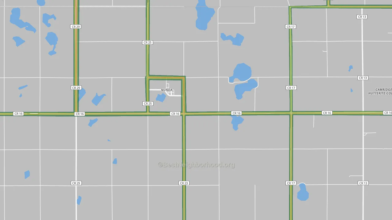 57050, SD Map of Noise Levels in 57050
