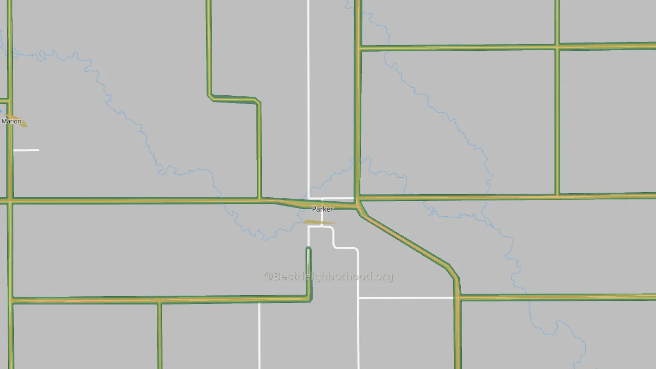 57053, SD Map of Noise Levels in 57053
