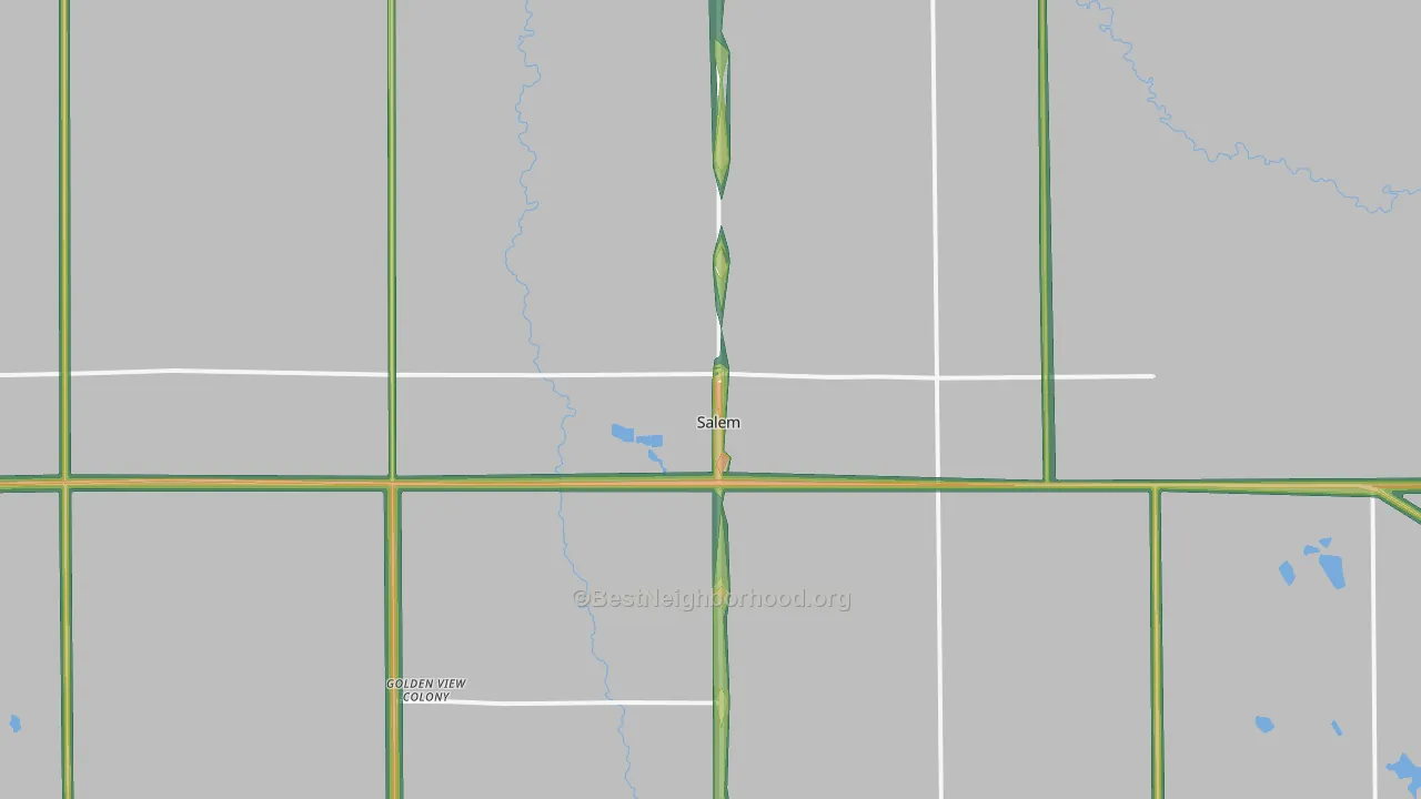 57058, SD Map of Noise Levels in 57058