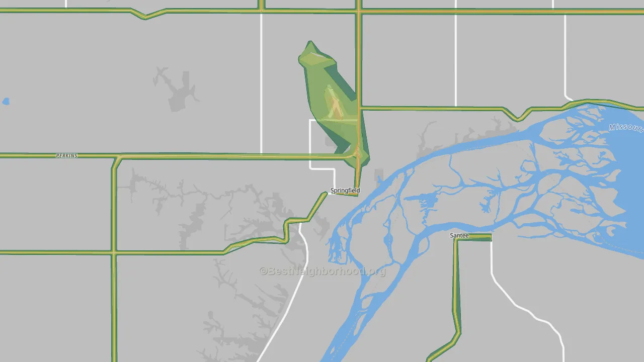 57062, SD Map of Noise Levels in 57062
