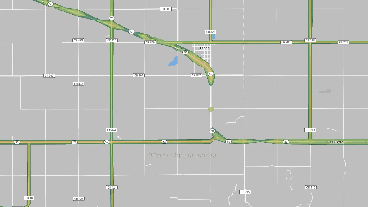 57063, SD Map of Noise Levels in 57063