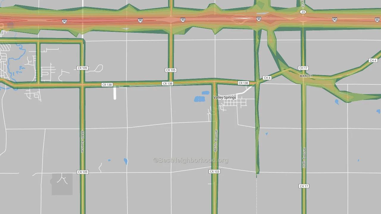 57068, SD Map of Noise Levels in 57068