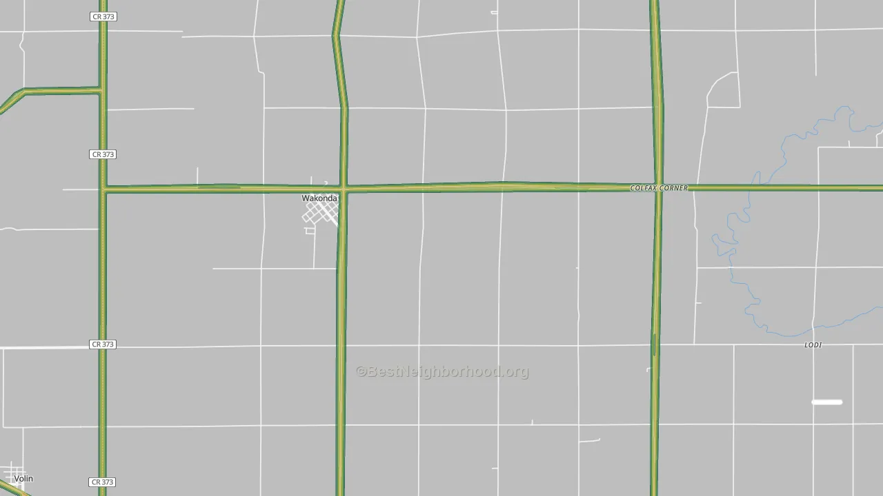 57073, SD Map of Noise Levels in 57073