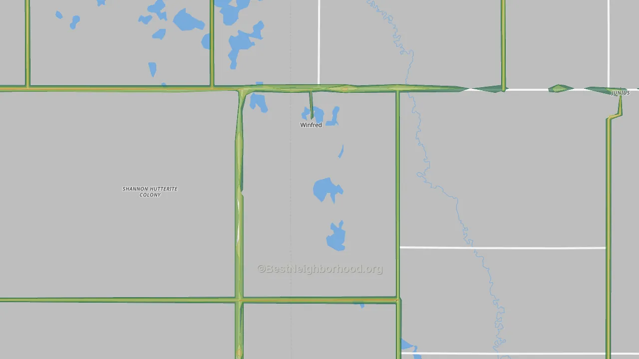 57076, SD Map of Noise Levels in 57076