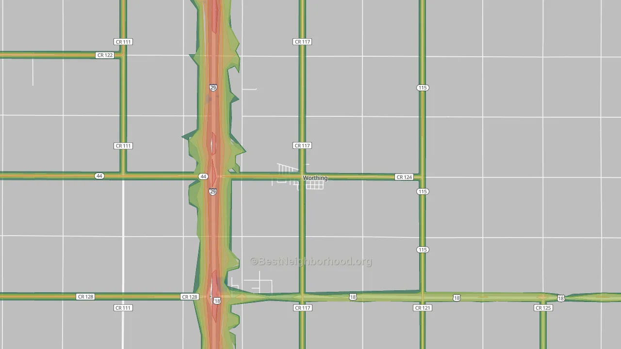 57077, SD Map of Noise Levels in 57077