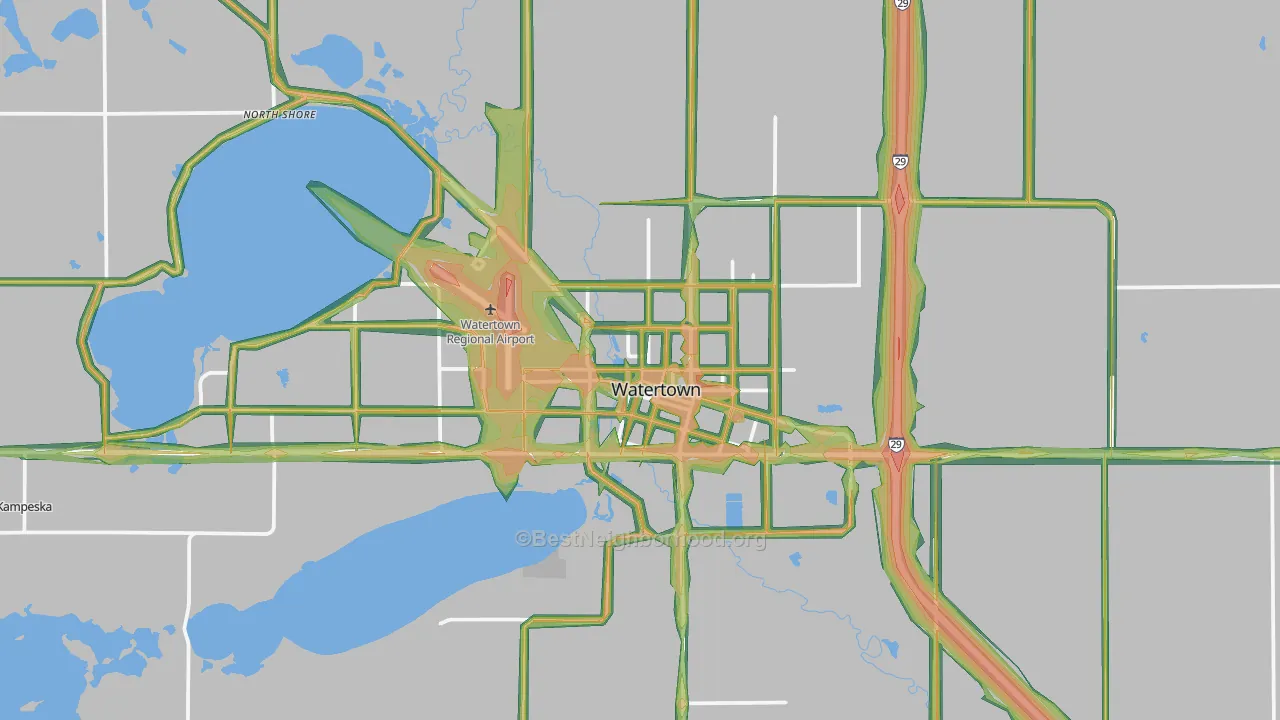 57201, SD Map of Noise Levels in 57201