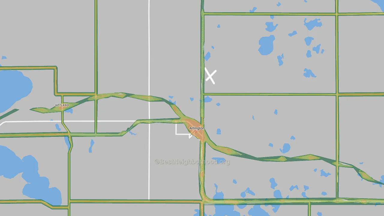 57212, SD Map of Noise Levels in 57212