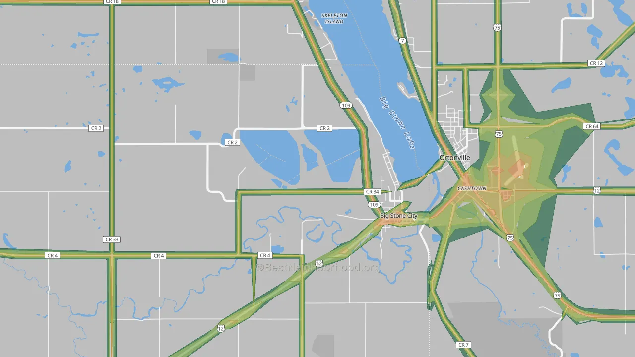 57216, SD Map of Noise Levels in 57216