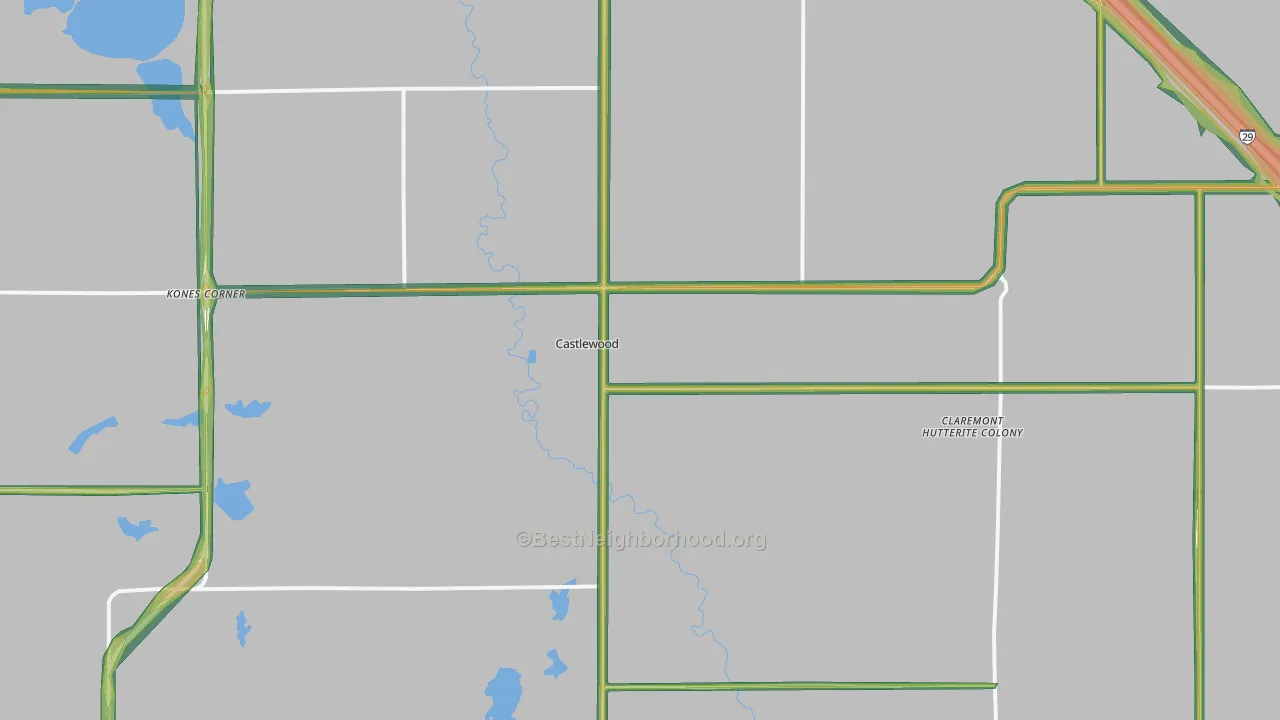 57223, SD Map of Noise Levels in 57223