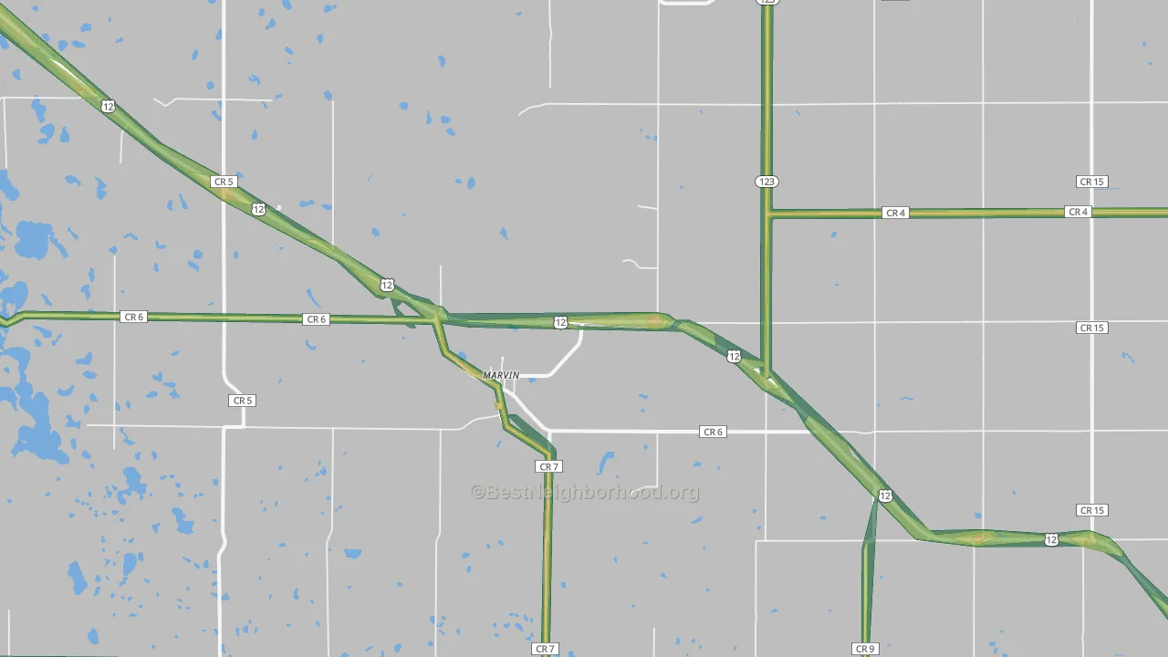 57251, SD Map of Noise Levels in 57251