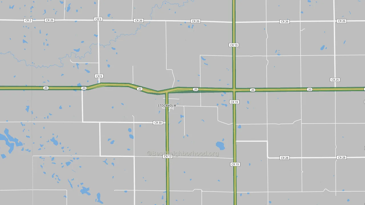 57264, SD Map of Noise Levels in 57264