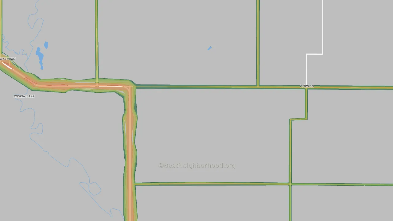 57314, SD Map of Noise Levels in 57314